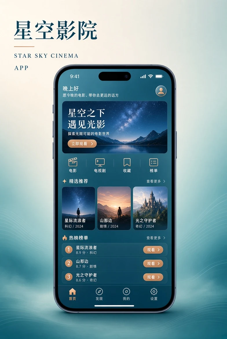 星空影院APP服务示意